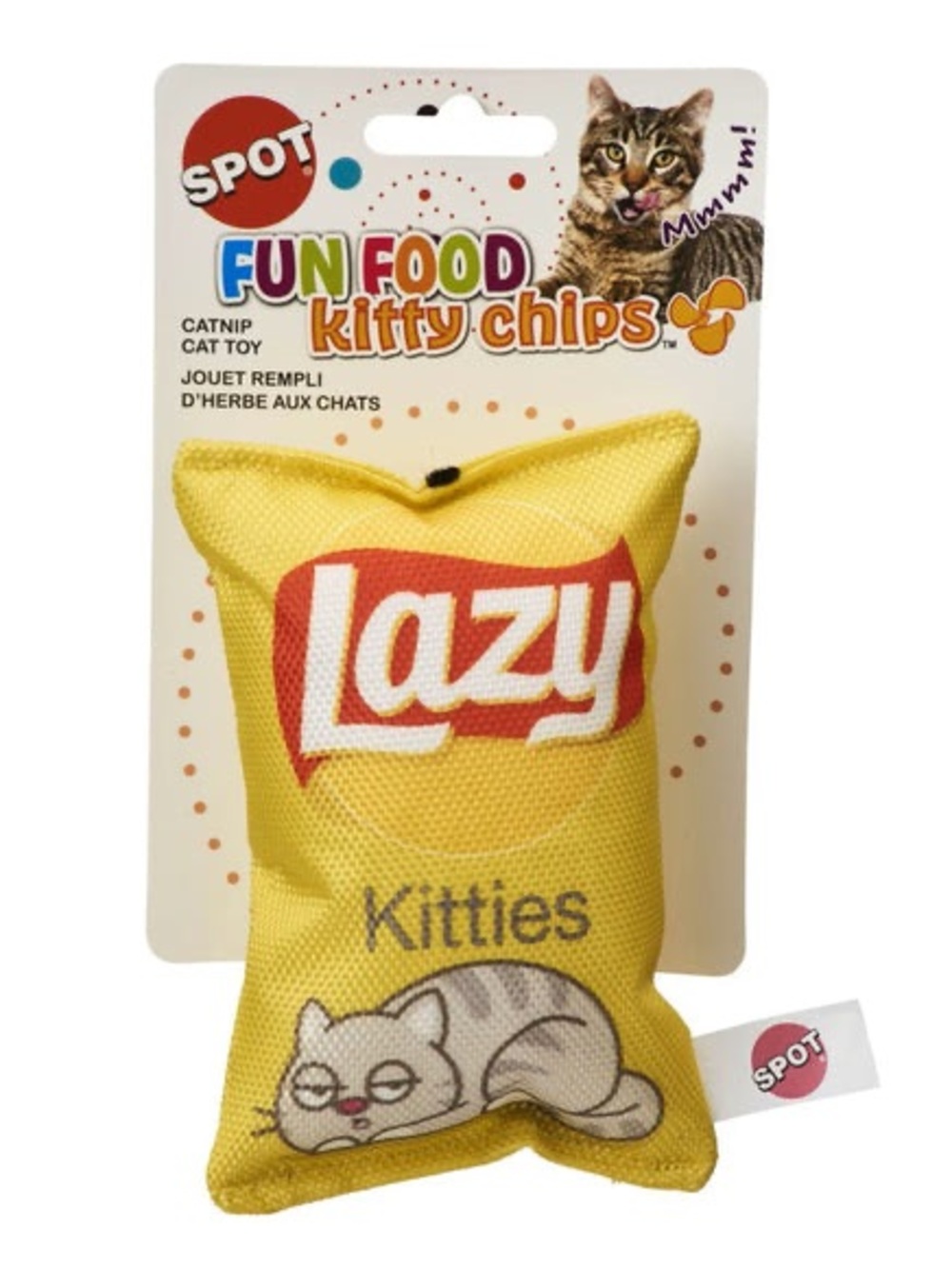 Fun Food Kitty Chips Catnip Toy - Yellow Lazy Kitties